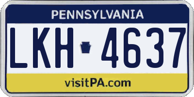 PA license plate LKH4637