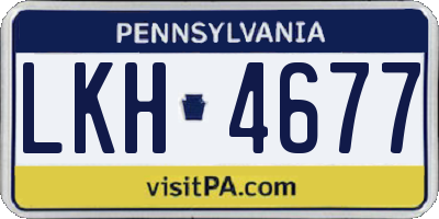PA license plate LKH4677