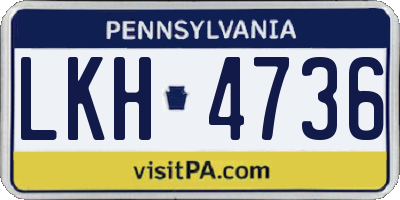 PA license plate LKH4736