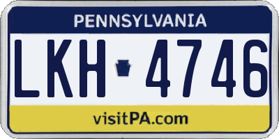 PA license plate LKH4746