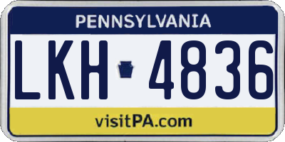 PA license plate LKH4836
