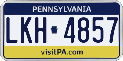 PA license plate LKH4857