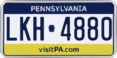 PA license plate LKH4880