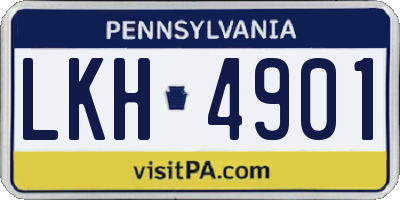 PA license plate LKH4901