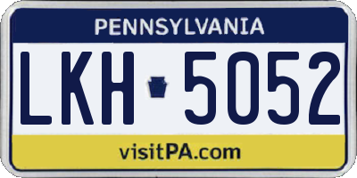 PA license plate LKH5052