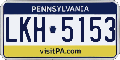 PA license plate LKH5153