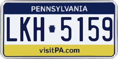 PA license plate LKH5159