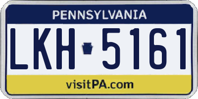 PA license plate LKH5161