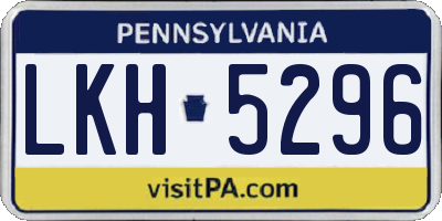 PA license plate LKH5296