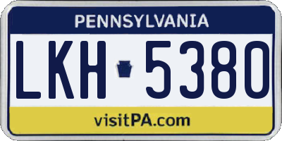 PA license plate LKH5380
