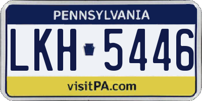 PA license plate LKH5446
