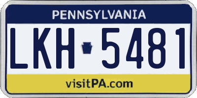 PA license plate LKH5481
