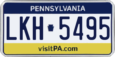PA license plate LKH5495