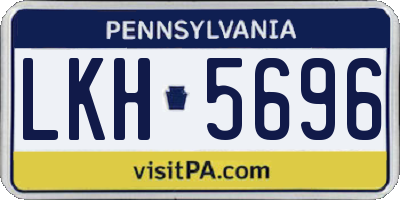 PA license plate LKH5696