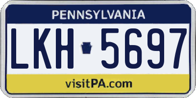 PA license plate LKH5697