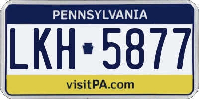 PA license plate LKH5877