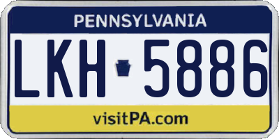 PA license plate LKH5886