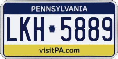 PA license plate LKH5889