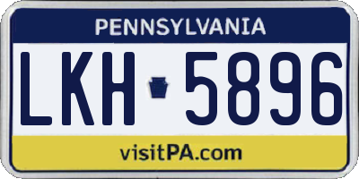 PA license plate LKH5896