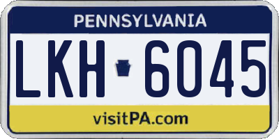 PA license plate LKH6045