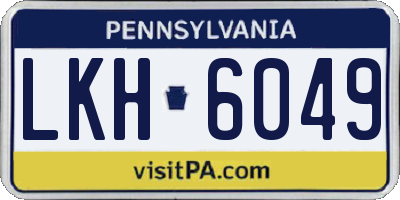 PA license plate LKH6049