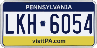 PA license plate LKH6054