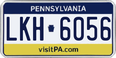 PA license plate LKH6056
