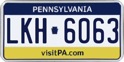 PA license plate LKH6063