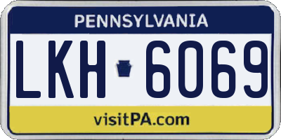 PA license plate LKH6069