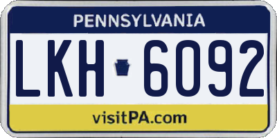 PA license plate LKH6092