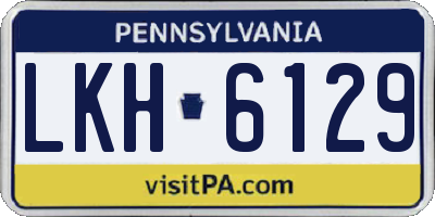 PA license plate LKH6129