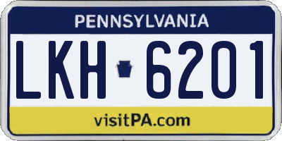 PA license plate LKH6201