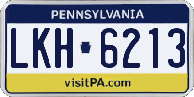 PA license plate LKH6213