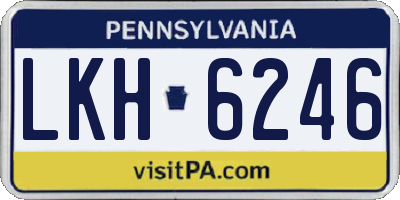 PA license plate LKH6246