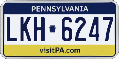 PA license plate LKH6247