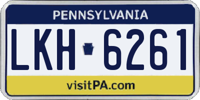 PA license plate LKH6261