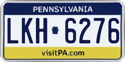 PA license plate LKH6276