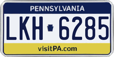 PA license plate LKH6285