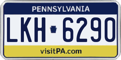 PA license plate LKH6290