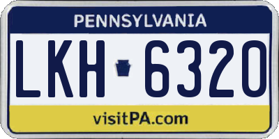 PA license plate LKH6320