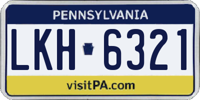 PA license plate LKH6321