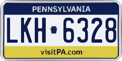 PA license plate LKH6328