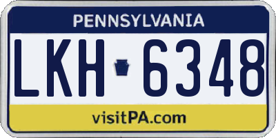 PA license plate LKH6348