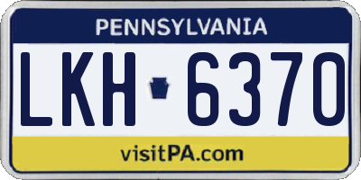 PA license plate LKH6370