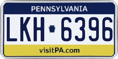 PA license plate LKH6396