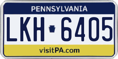 PA license plate LKH6405