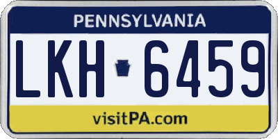 PA license plate LKH6459