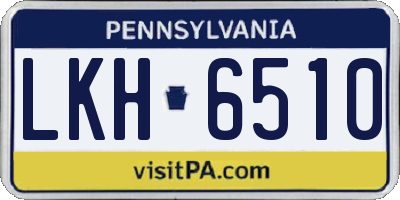 PA license plate LKH6510