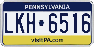 PA license plate LKH6516