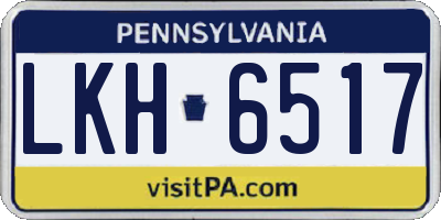 PA license plate LKH6517